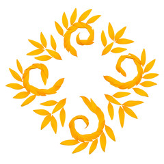 Creative idea flower of a sunflower and petals flying in the wind. Food, products. Abstraction and wave. Floral pattern. Agricultural topics. Place for text. Flat lay, top view