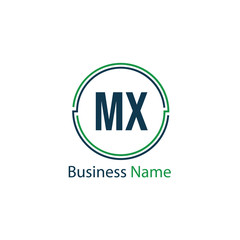 Initial Letter MX Logo Template Design