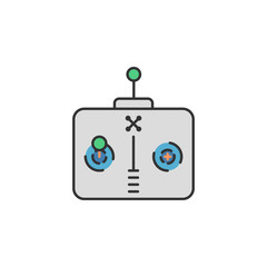 Drone control colored icon. Element of Virtual reality icon for mobile concept and web apps. Color Drone control icon can be used for web and mobile