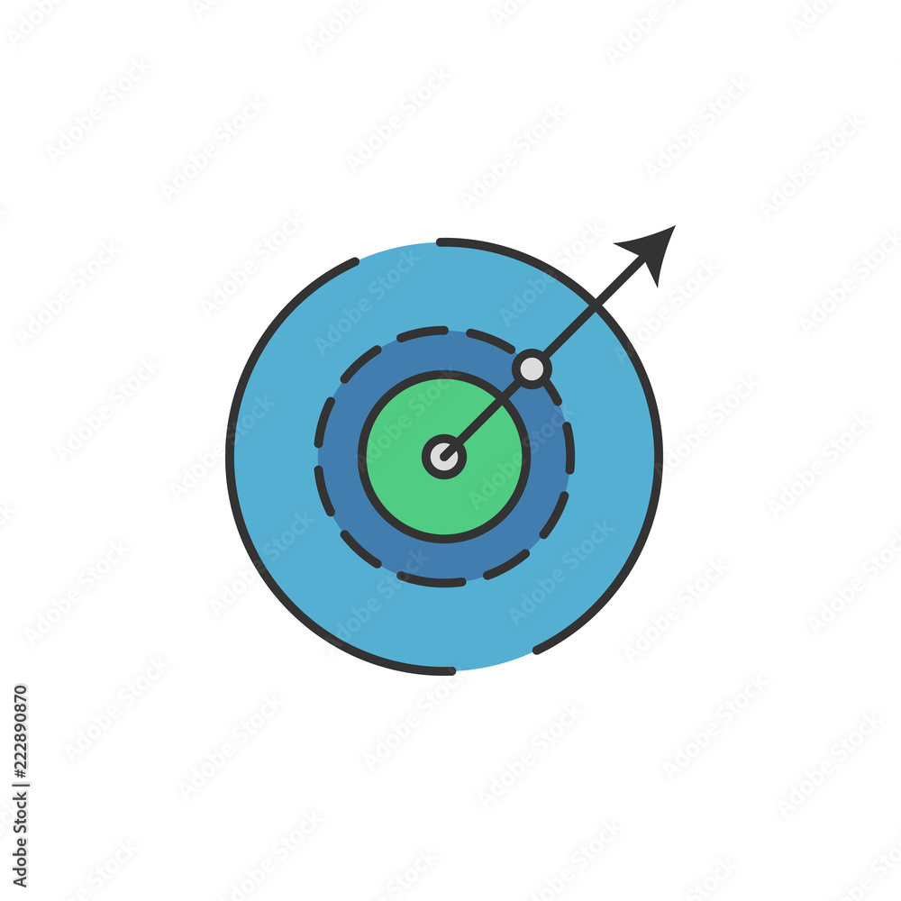 Poster drone direction navigation colored icon. element of virtual reality icon for mobile concept and web 