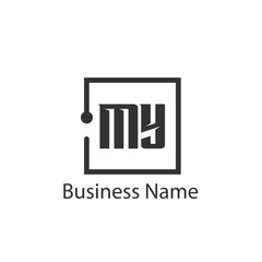 Initial Letter MY Logo Template Design