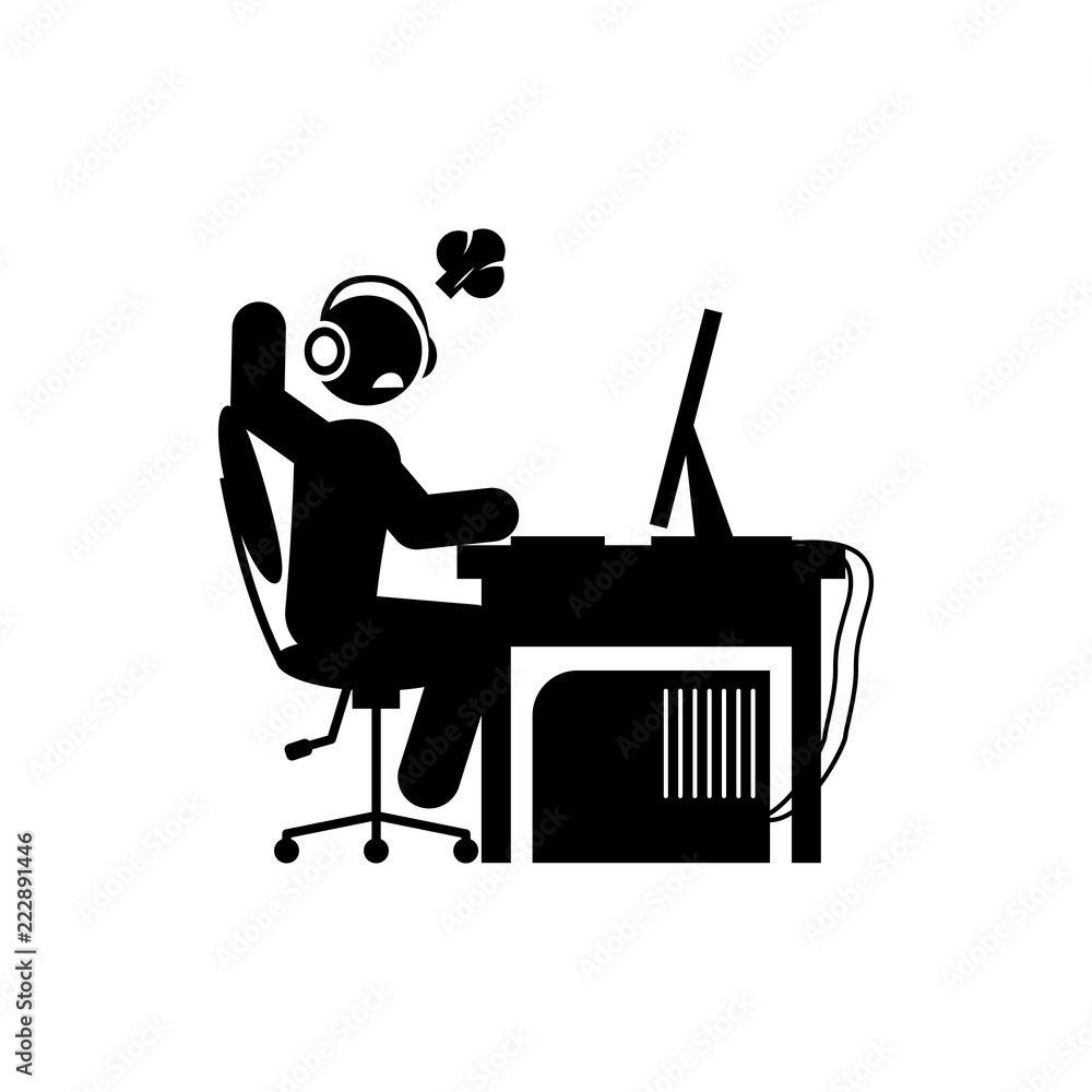 Poster man happy icon. element of gamer icon for mobile concept and web apps. glyph man happy icon can be u