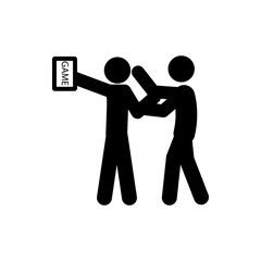 man addiction icon. Element of gamer icon for mobile concept and web apps. Glyph man addiction icon can be used for web and mobile