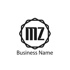 Initial Letter MZ Logo Template Design