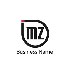 Initial Letter MZ Logo Template Design