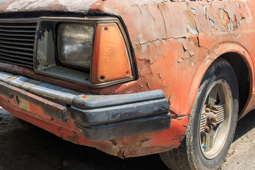 Old car in country Thailand , Chiang Mai