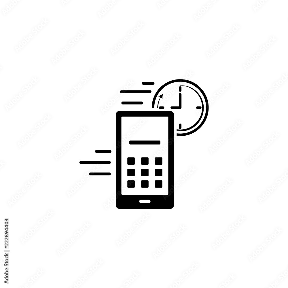 Poster phone speed icon. element of speed icon for mobile concept and web apps. detailed phone speed icon c