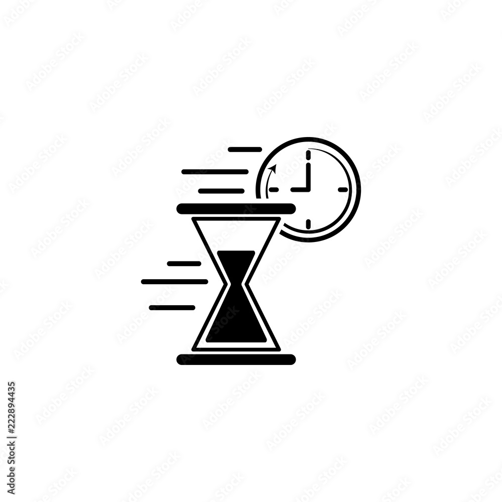 Poster sand-glass speed icon. element of speed icon for mobile concept and web apps. detailed sand-glass sp