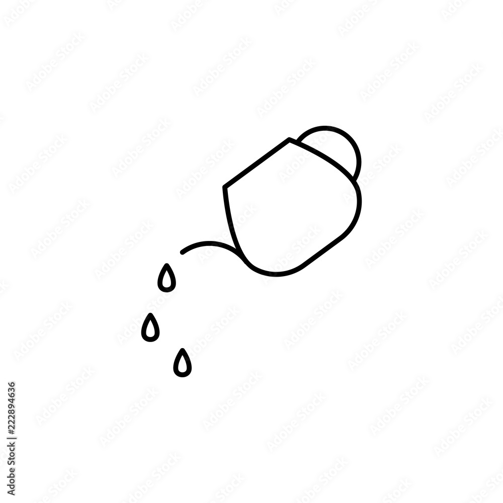 Poster watering can icon. element of drip watering icon for mobile concept and web apps. thin line watering