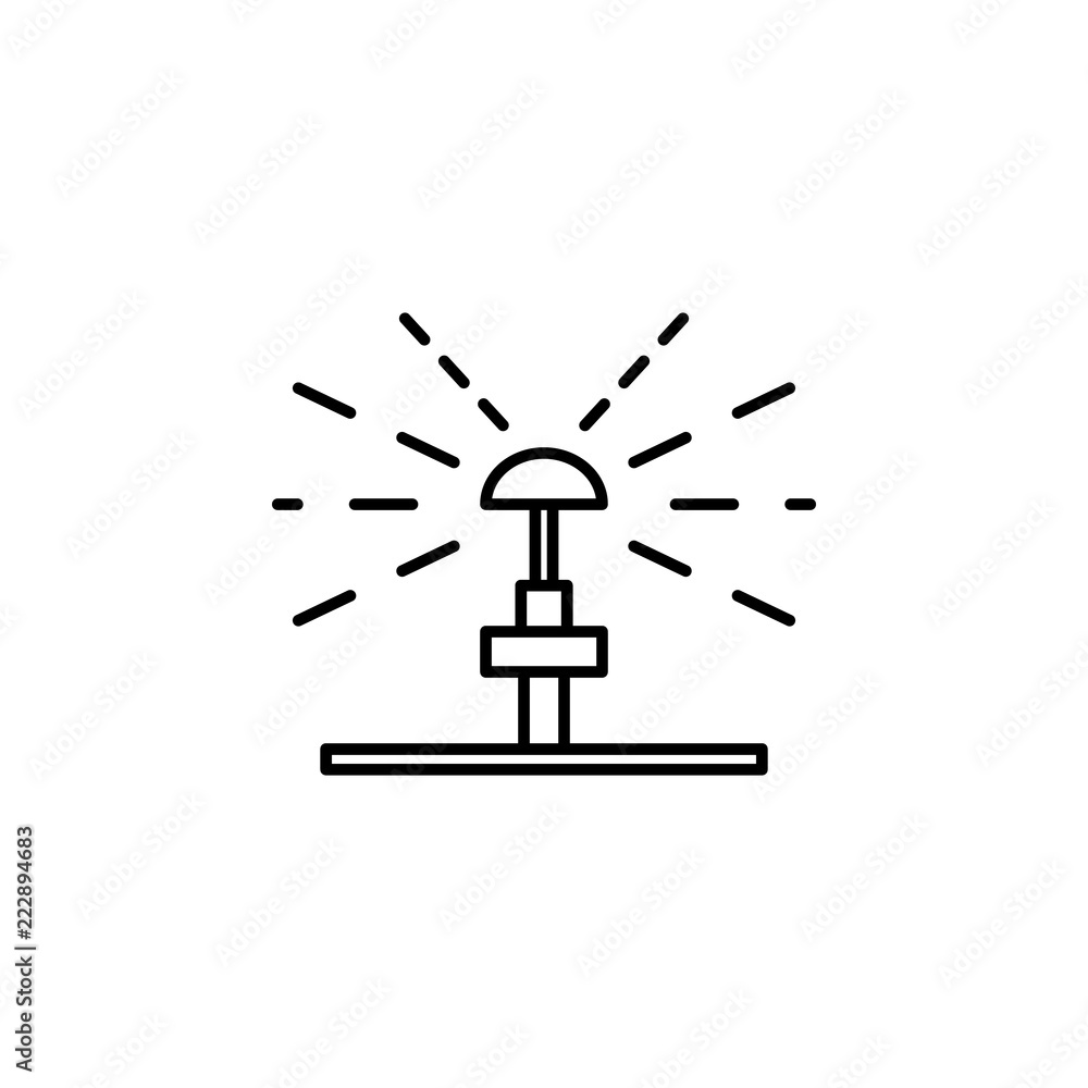 Poster lawn watering system icon. element of drip watering icon for mobile concept and web apps. thin line 