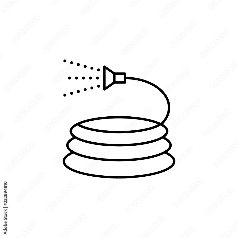 Poster garden hose icon. element of drip watering icon for mobile concept and web apps. thin line garden ho