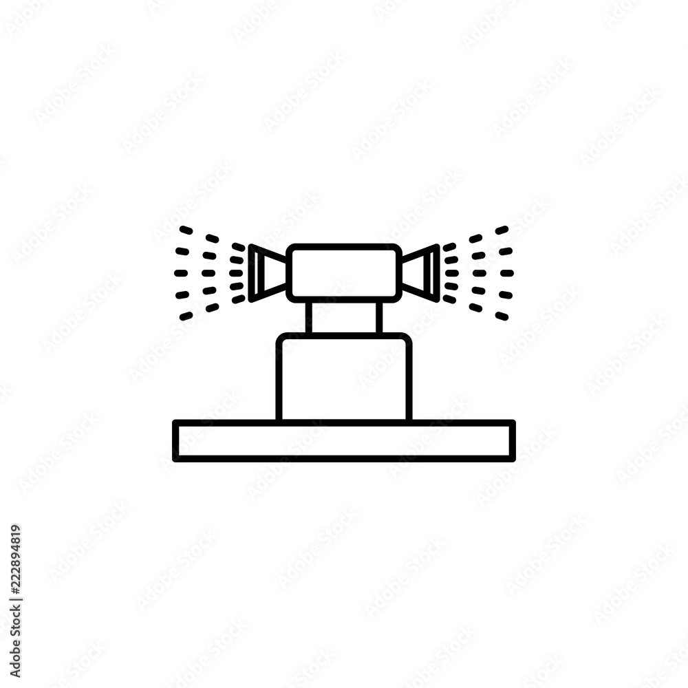 Poster lawn watering system icon. element of drip watering icon for mobile concept and web apps. thin line 