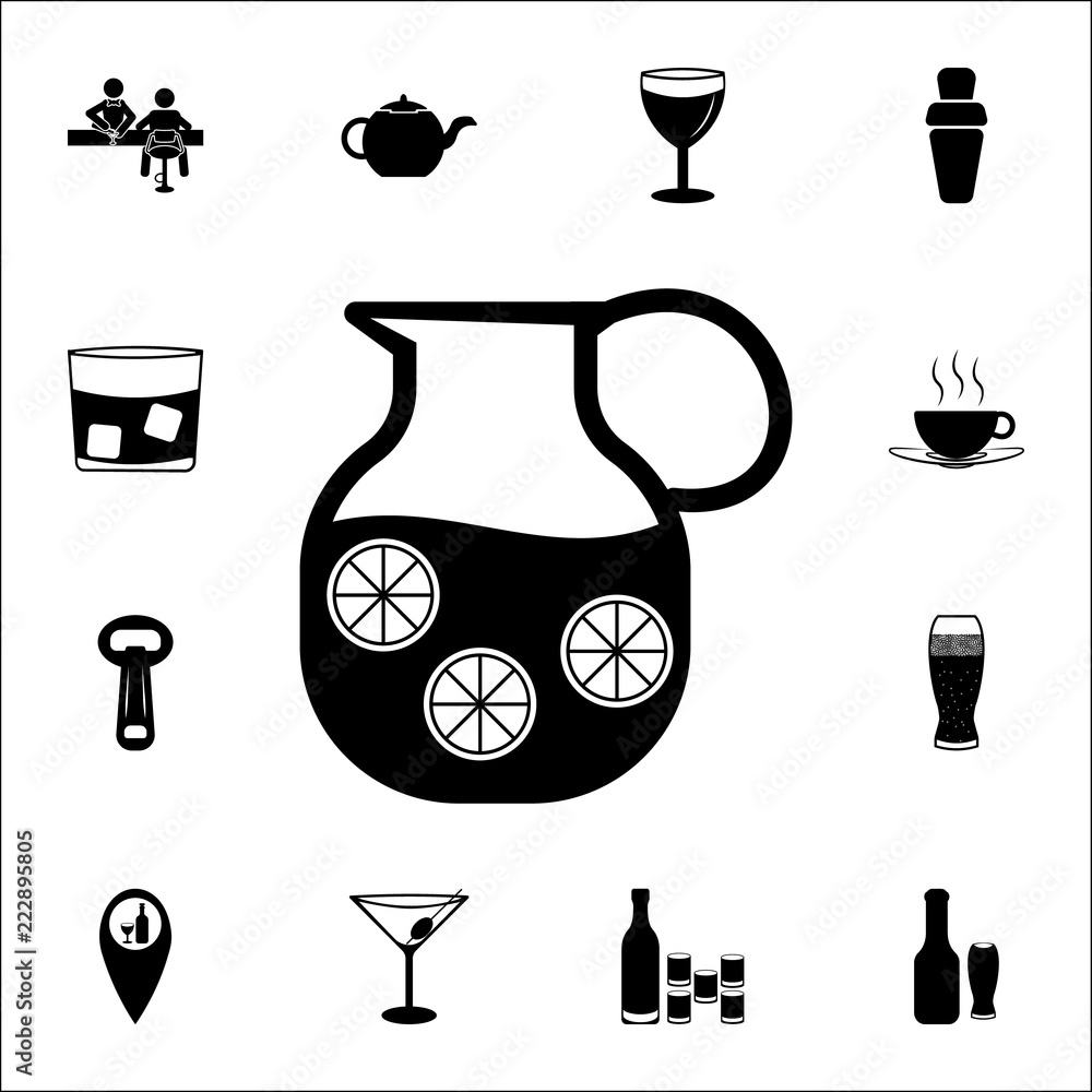 Poster glass of lemonade icon. bar icons universal set for web and mobile