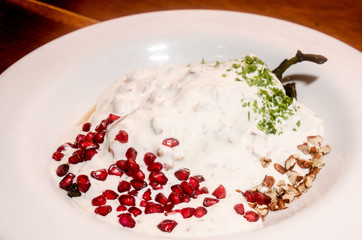 Traditional mexican chile en nogada