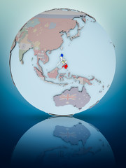 Obraz premium Philippines on political globe