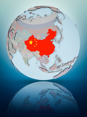 China on political globe