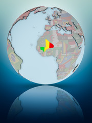Mali on political globe