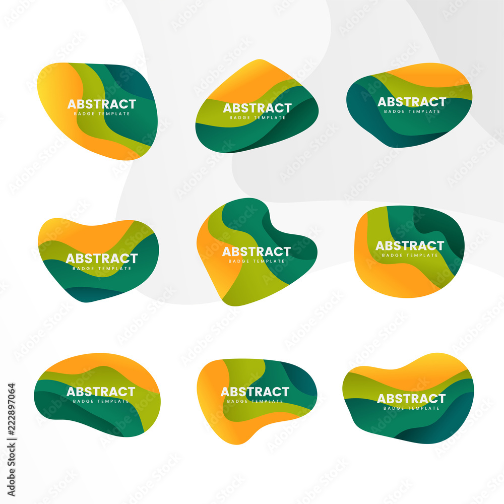Poster abstract badge design vector set