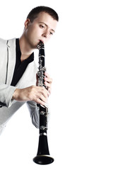 Clarinet player classical musician playing