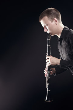 Clarinet player classical musician playing