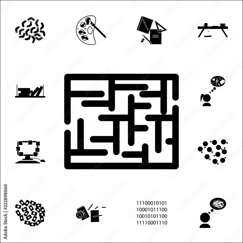 Poster labyrinth icon. chaos icons universal set for web and mobile