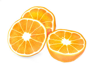 Orange slice isolated on white background