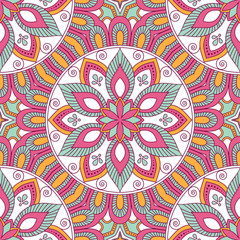 Hand drawn ornamental seamless pattern