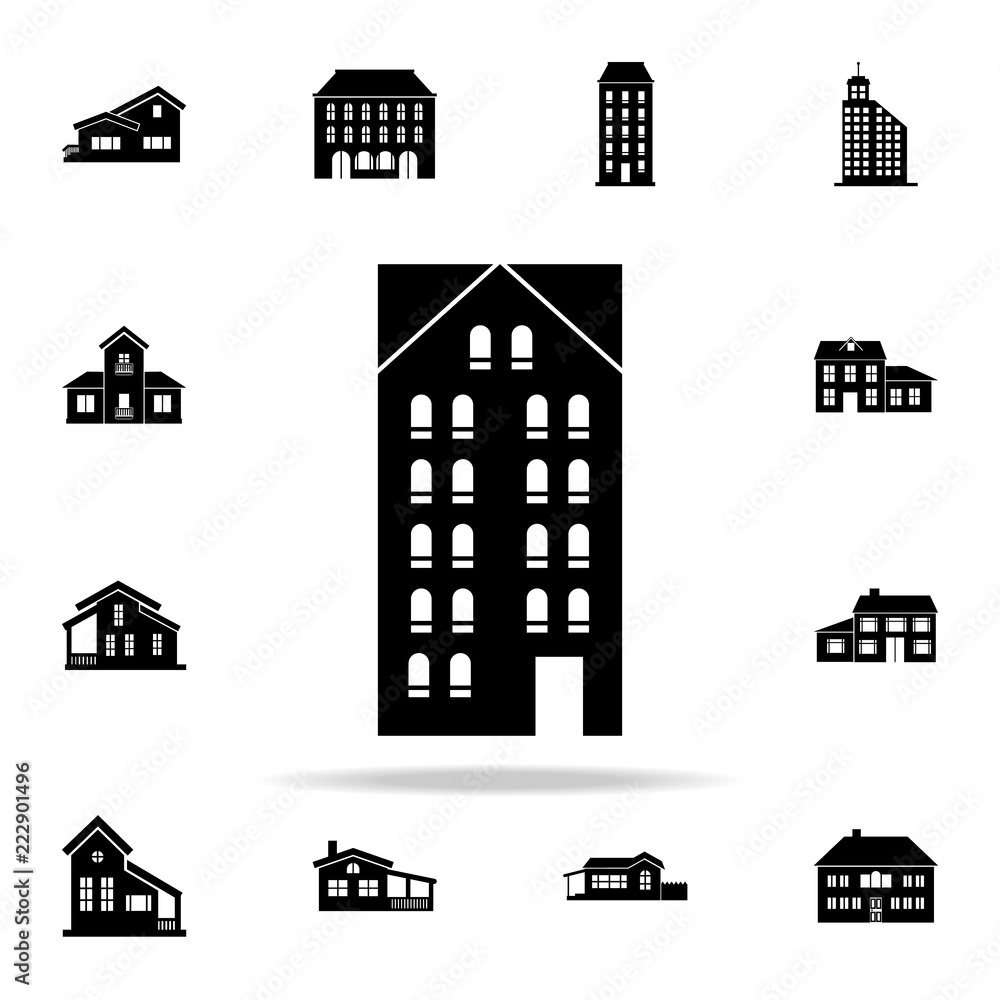Poster skyscraper icon. house icons universal set for web and mobile