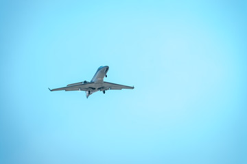 The aircraft approaching the airport to land