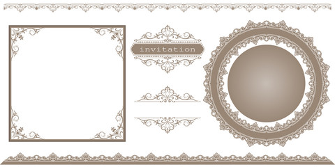 set of decorative frame