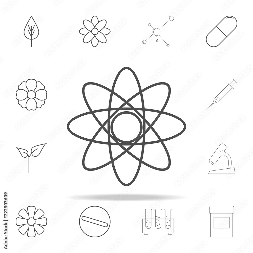 Aufkleber atoms icon. web icons universal set for web and mobile