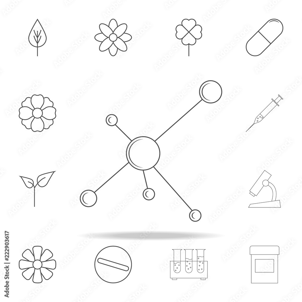 Aufkleber molecules icon. web icons universal set for web and mobile