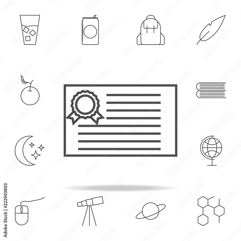 Poster diploma icon. web icons universal set for web and mobile