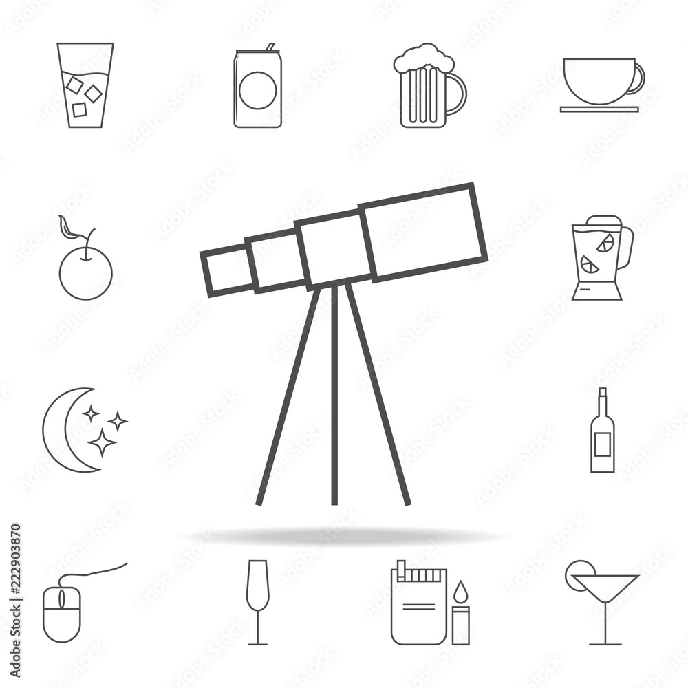 Aufkleber telescope icon. web icons universal set for web and mobile
