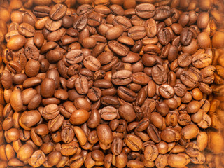 Coffee beans texture, abstract background