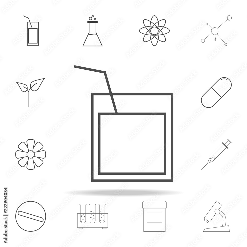 Poster a glass of whiskey with a straw icon. web icons universal set for web and mobile