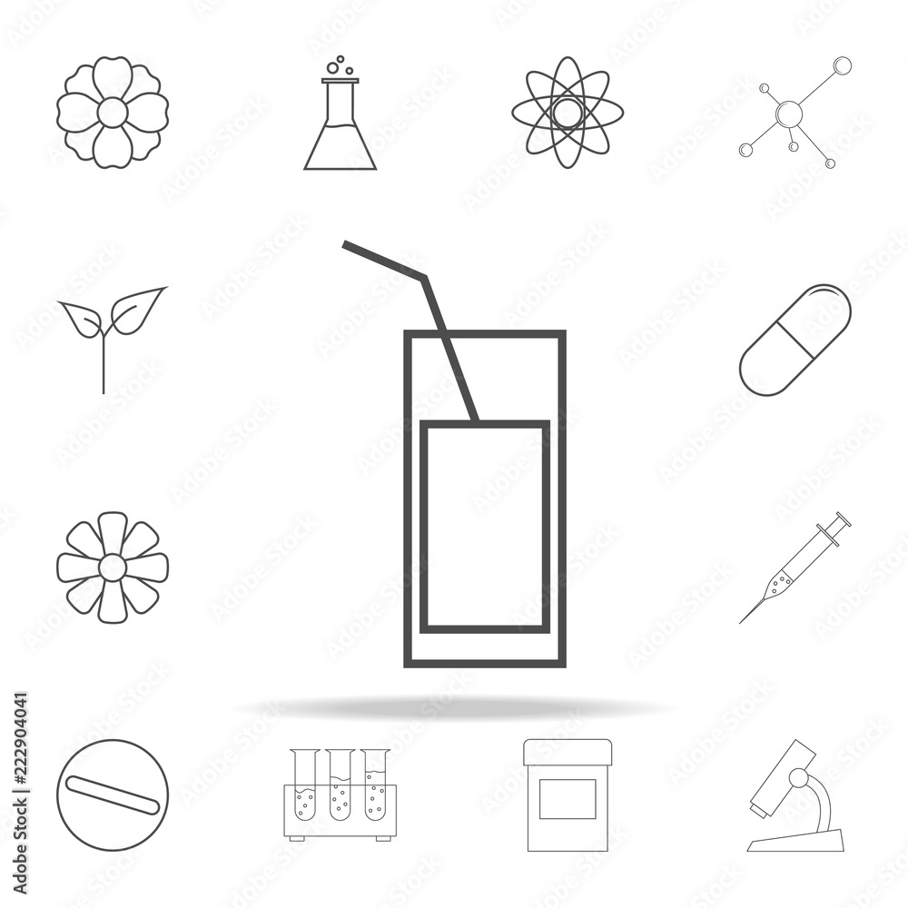 Poster a glass of juice icon. web icons universal set for web and mobile