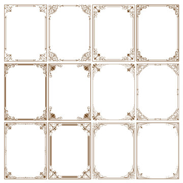 set of decorative frame