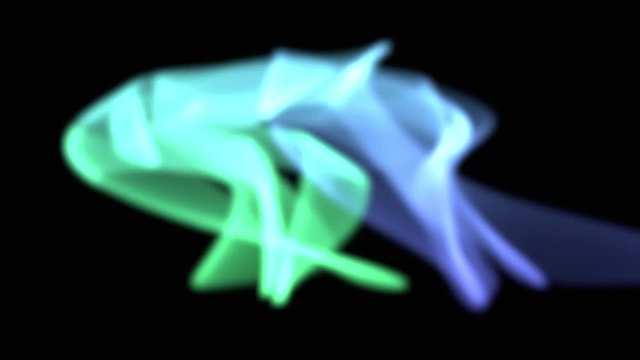 Abstract Digital Aurora Effect Computer Graphic rendered on Black background