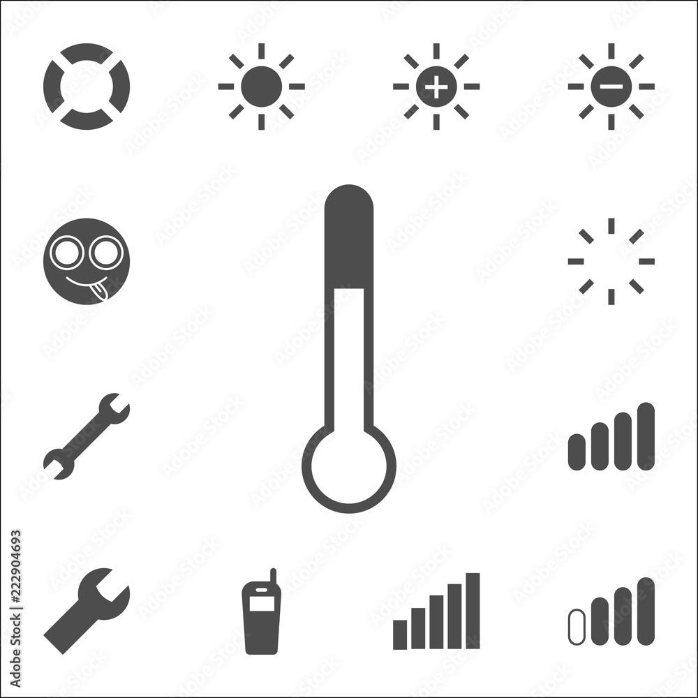 Poster mercury thermometer icon. web icons universal set for web and mobile