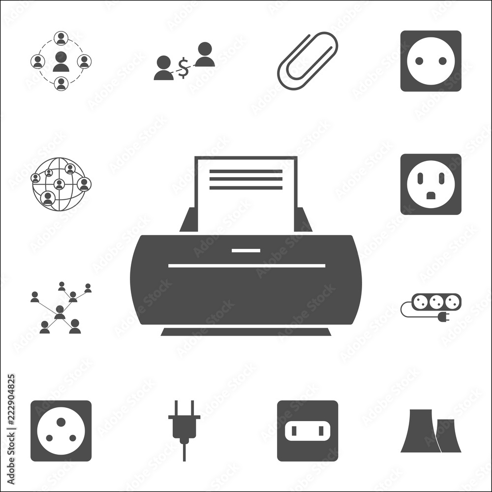 Aufkleber printer icon. web icons universal set for web and mobile