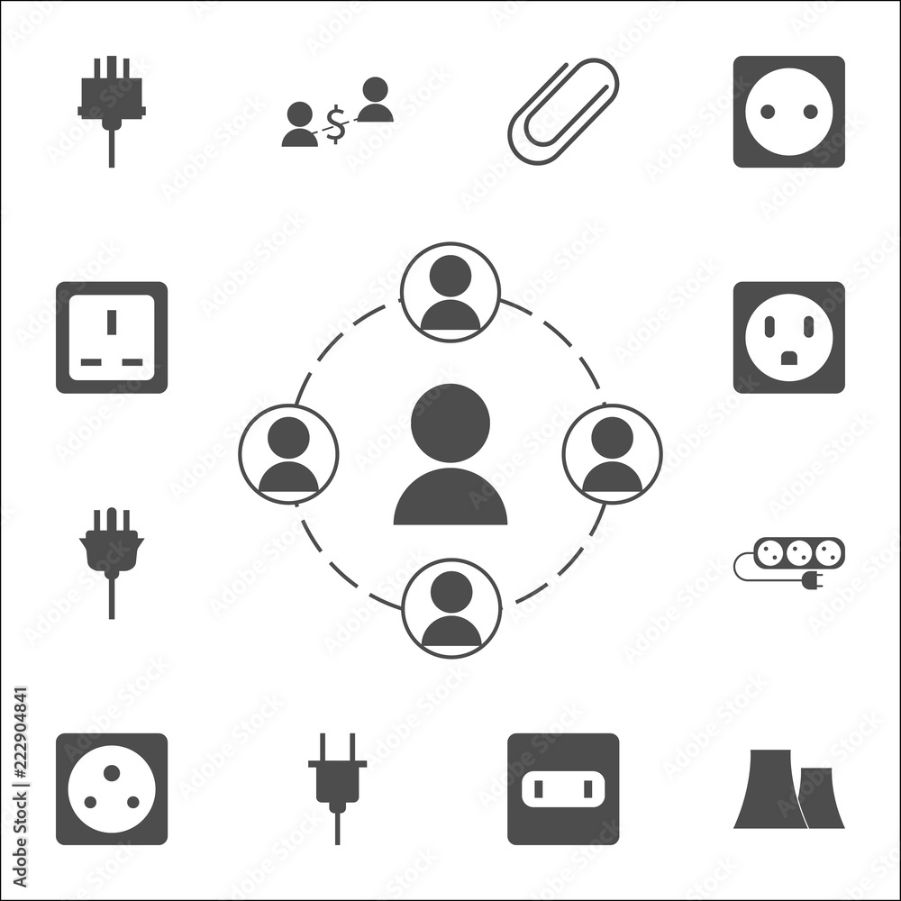 Poster people in a circle icon. web icons universal set for web and mobile