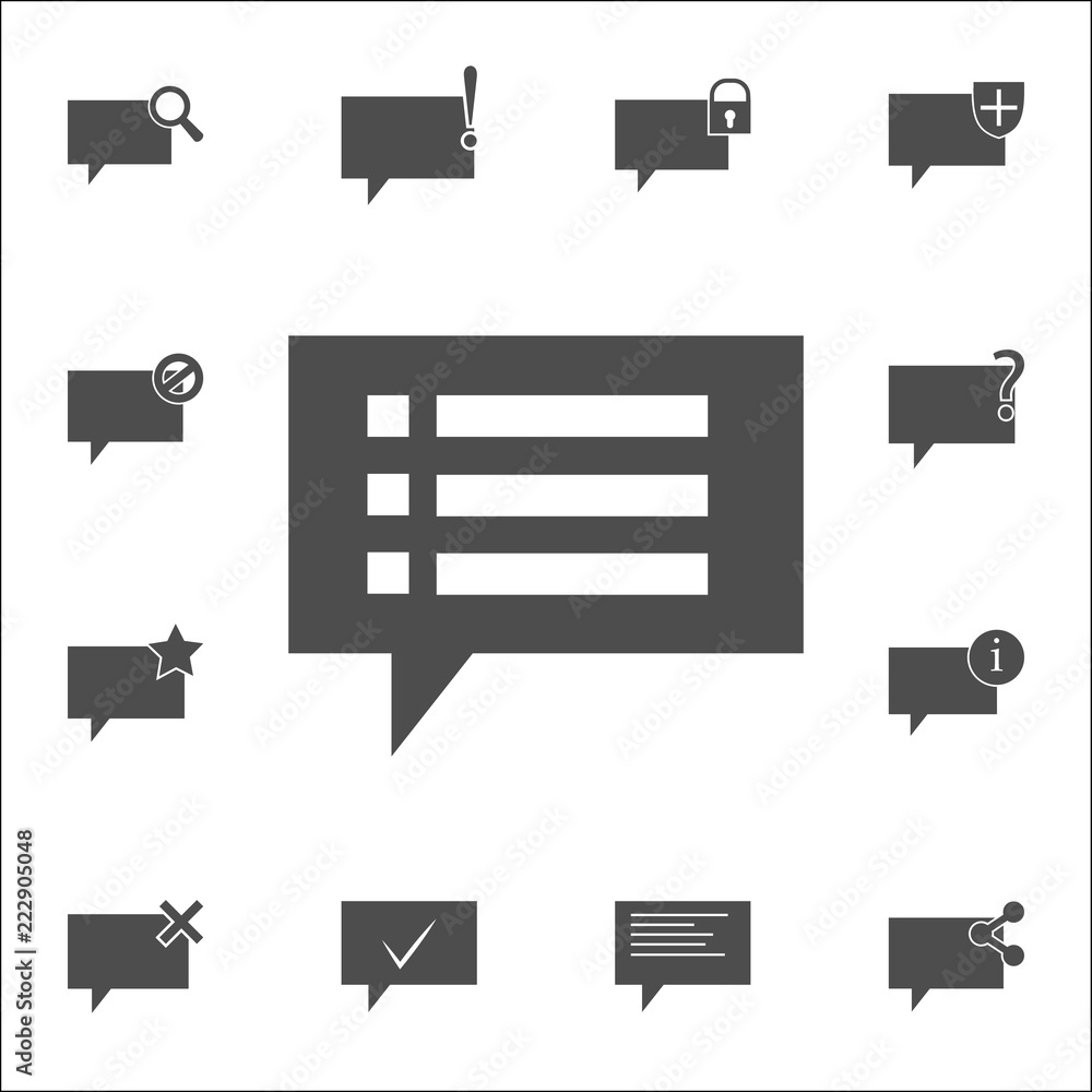 Poster communication bubbles icon. web icons universal set for web and mobile