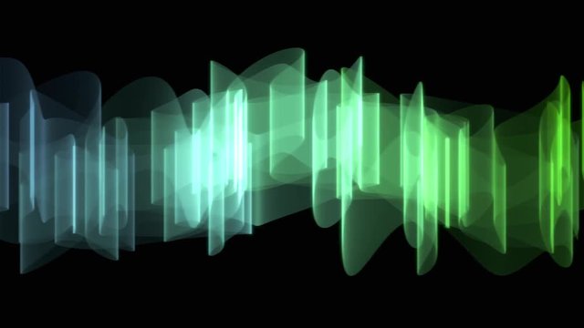 Abstract Swirl Aurora Effect Computer Graphic rendered on Black background