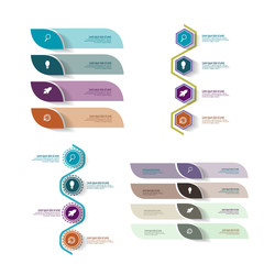 Modern 3D timeline infographic template vector