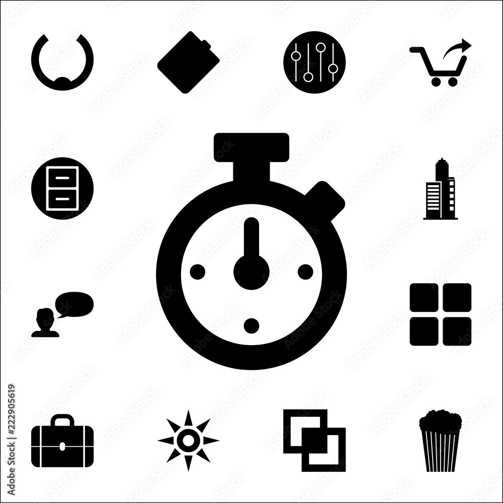 Poster stopwatch icon. web icons universal set for web and mobile