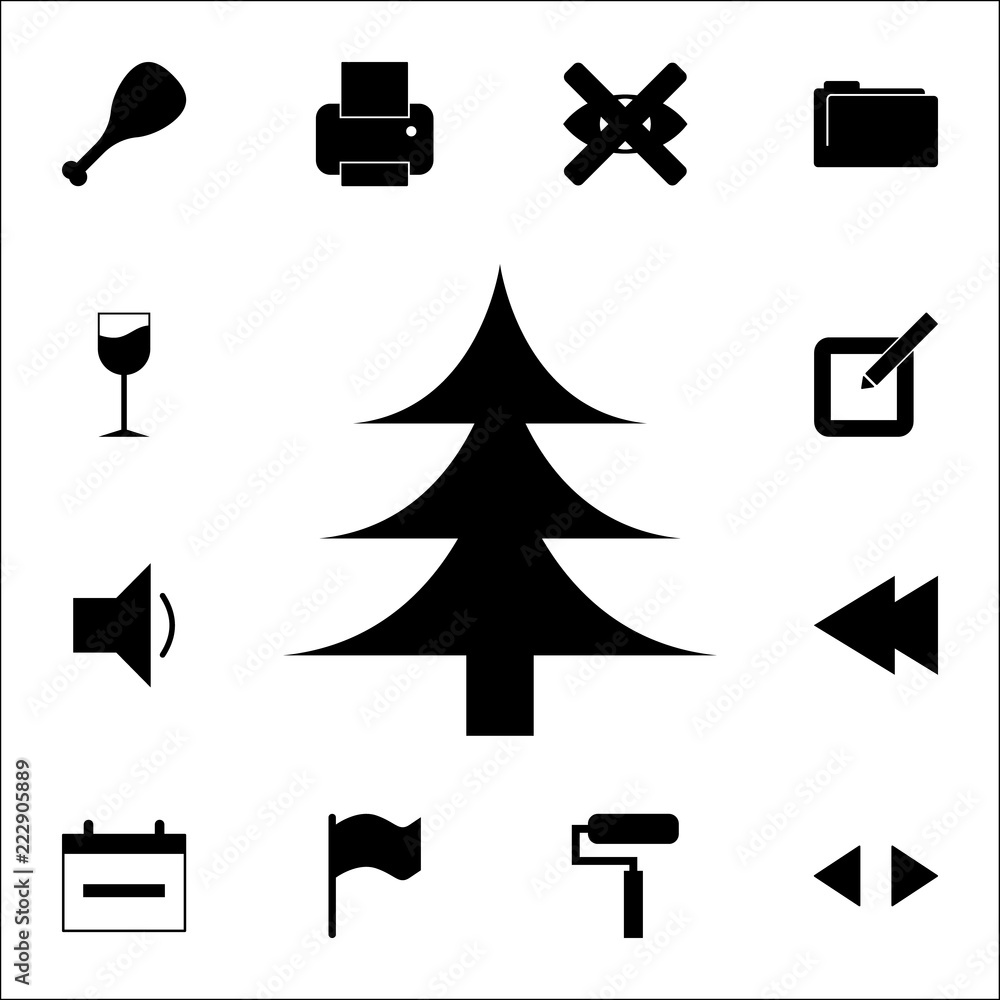 Poster christmas tree icon. web icons universal set for web and mobile