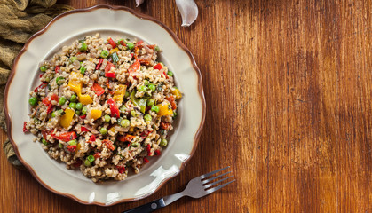 Bulgur salad with vegetables