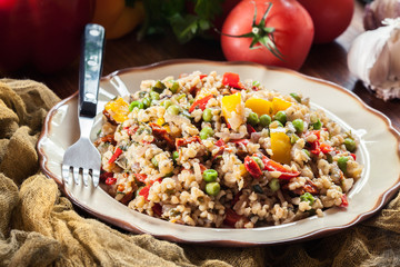 Bulgur salad with vegetables