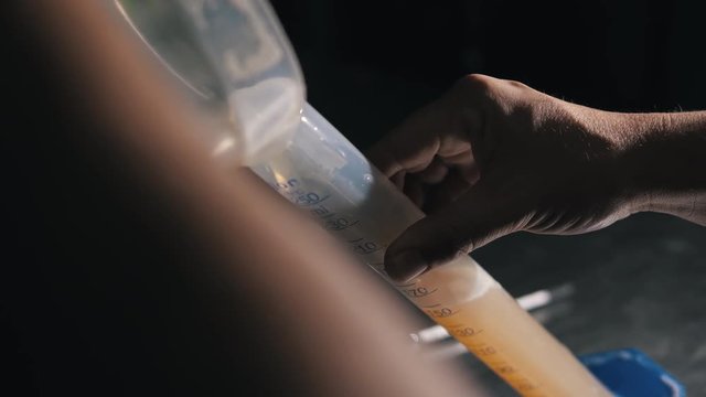 Hydrometer used in brewing beer, quality control